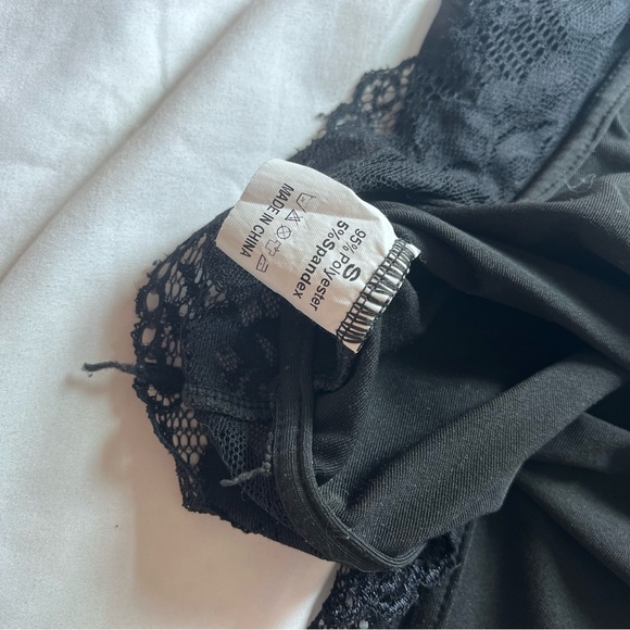 Satin lace trim bodysuit - Picture 8 of 8